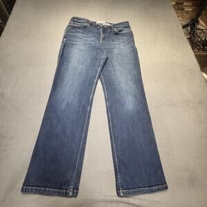 Carhartt Jeans Womens 10 Blue Original Fit Straight Leg Distressed Denim
